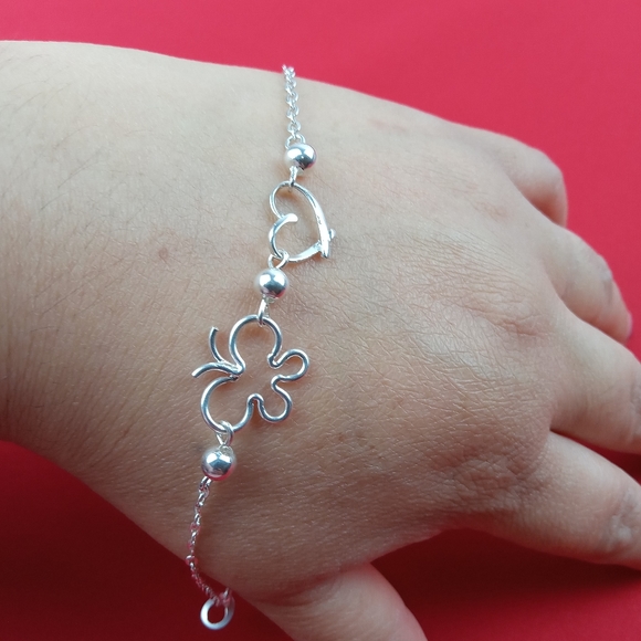 Sterling Silver Butterfly Charm 925 Link Ladys Bracelet Women Fancy Elegant Gift - Picture 5 of 12